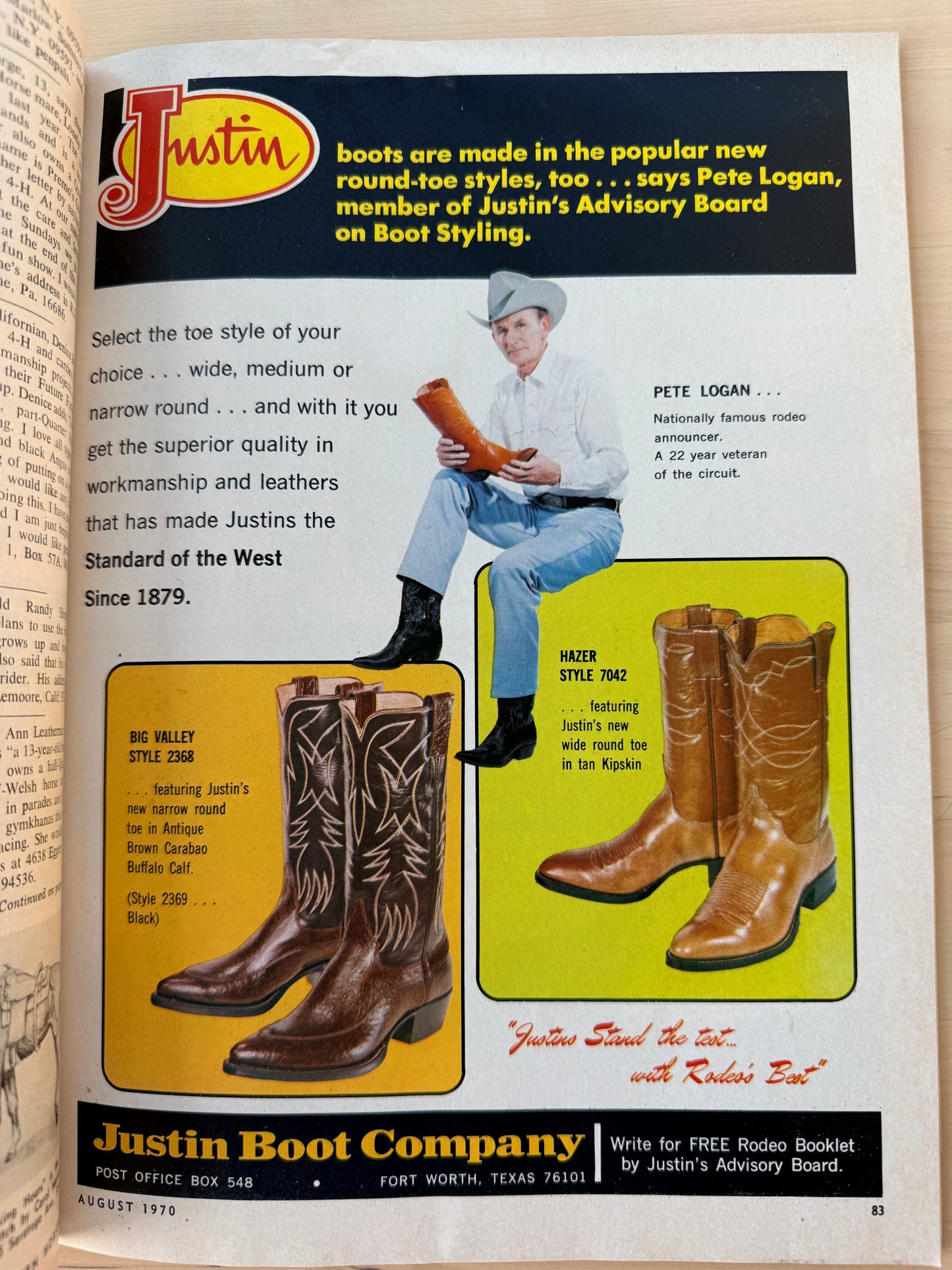 Western Horseman Magazine 1970