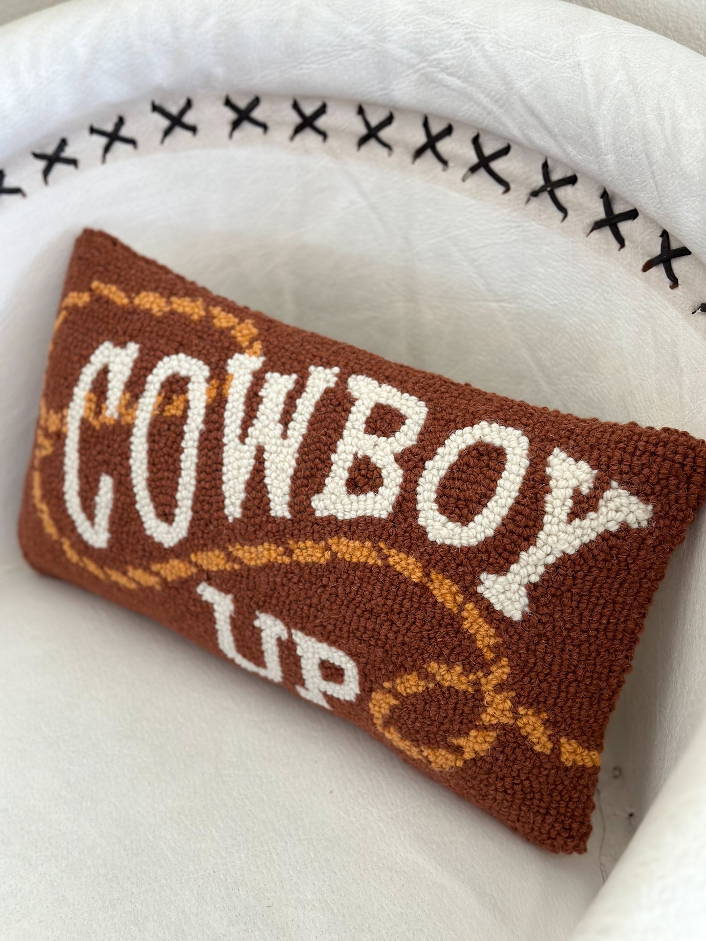 Cowboy Up Hook Pillow