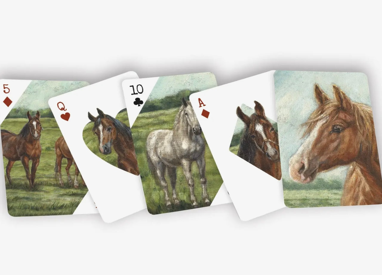 Horse Family Playing Cards