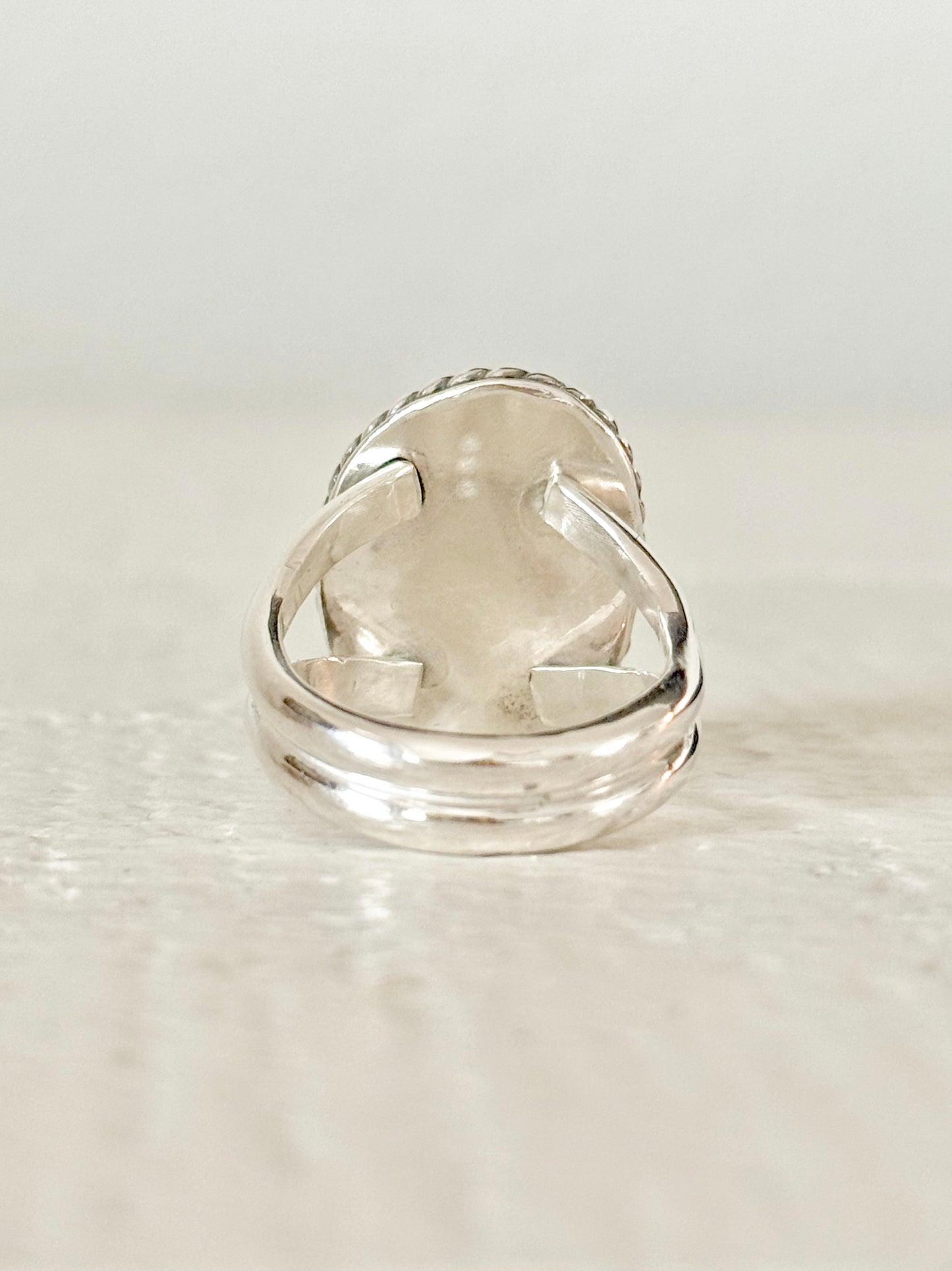 White Buffalo Turquoise Ring