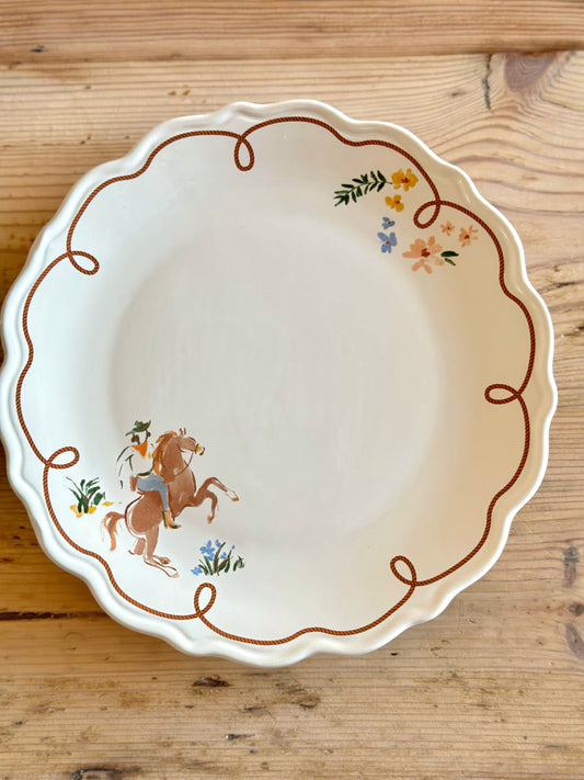 Vintage Cowboy Appetizer Plate