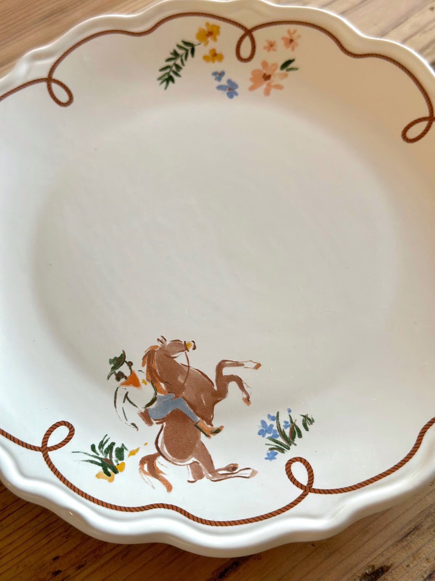 Vintage Cowboy Appetizer Plate