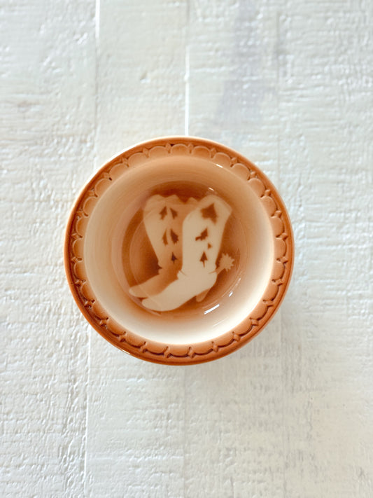 Vintage Cowboy Boots Dish