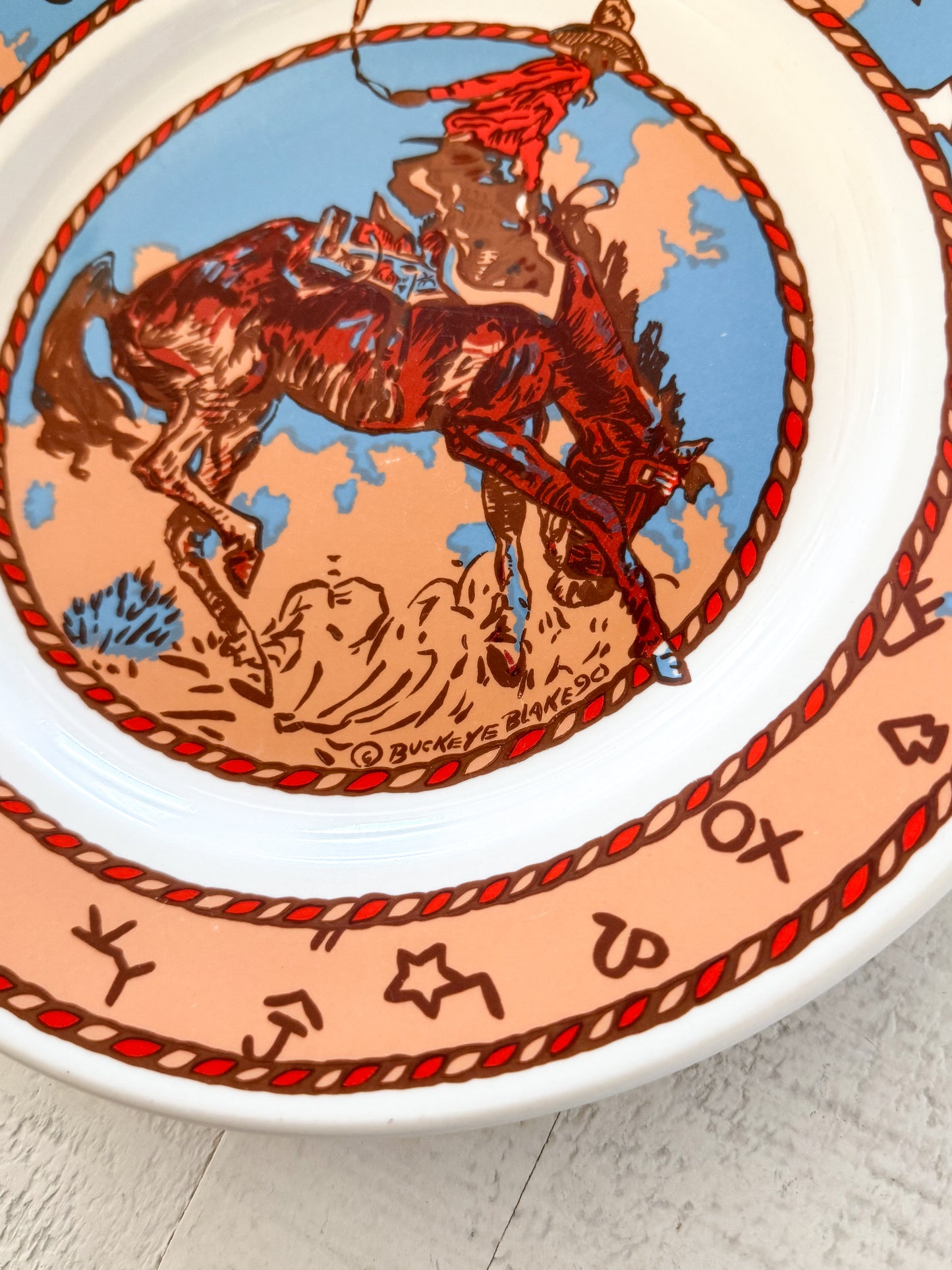 Vintage Pipestone Cowboy Plate