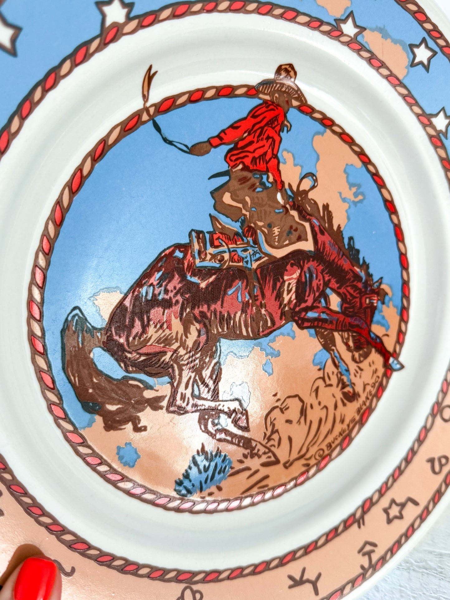Vintage Pipestone Cowboy Plate