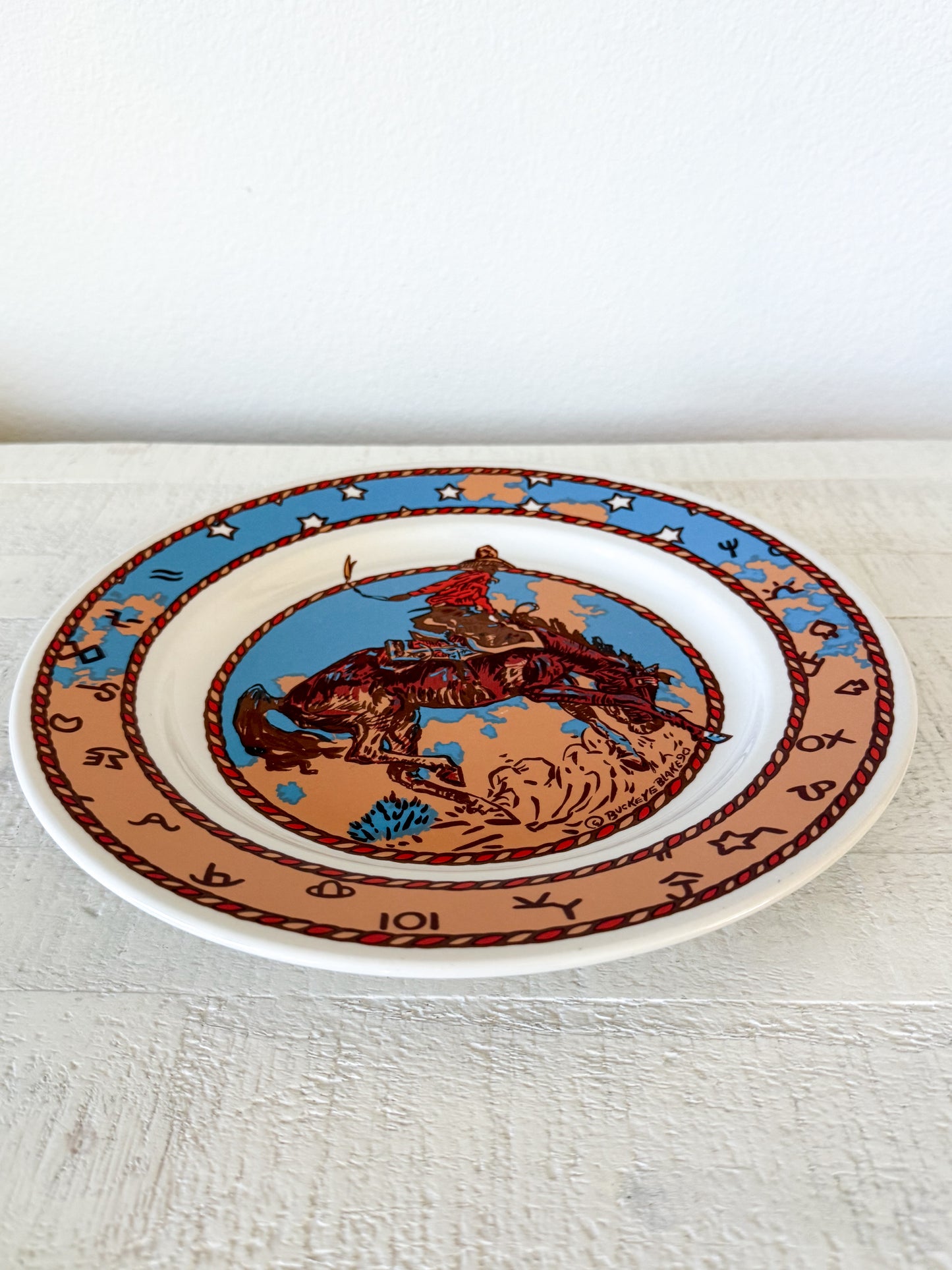 Vintage Pipestone Cowboy Plate