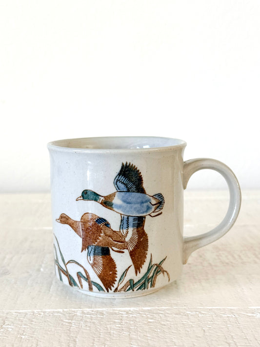 Vintage Otagiri Flying Mallard Duck Mug