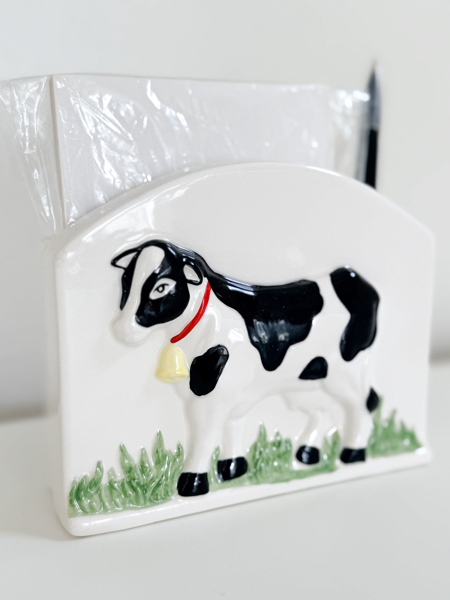 Vintage Cow Stationary Holder