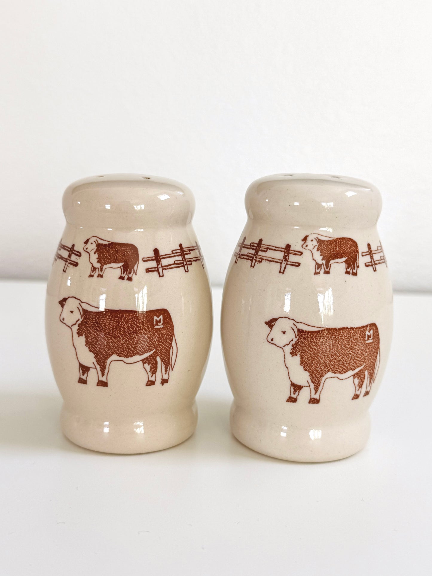 Vintage Rod’s Steak House Salt and Pepper Shakers