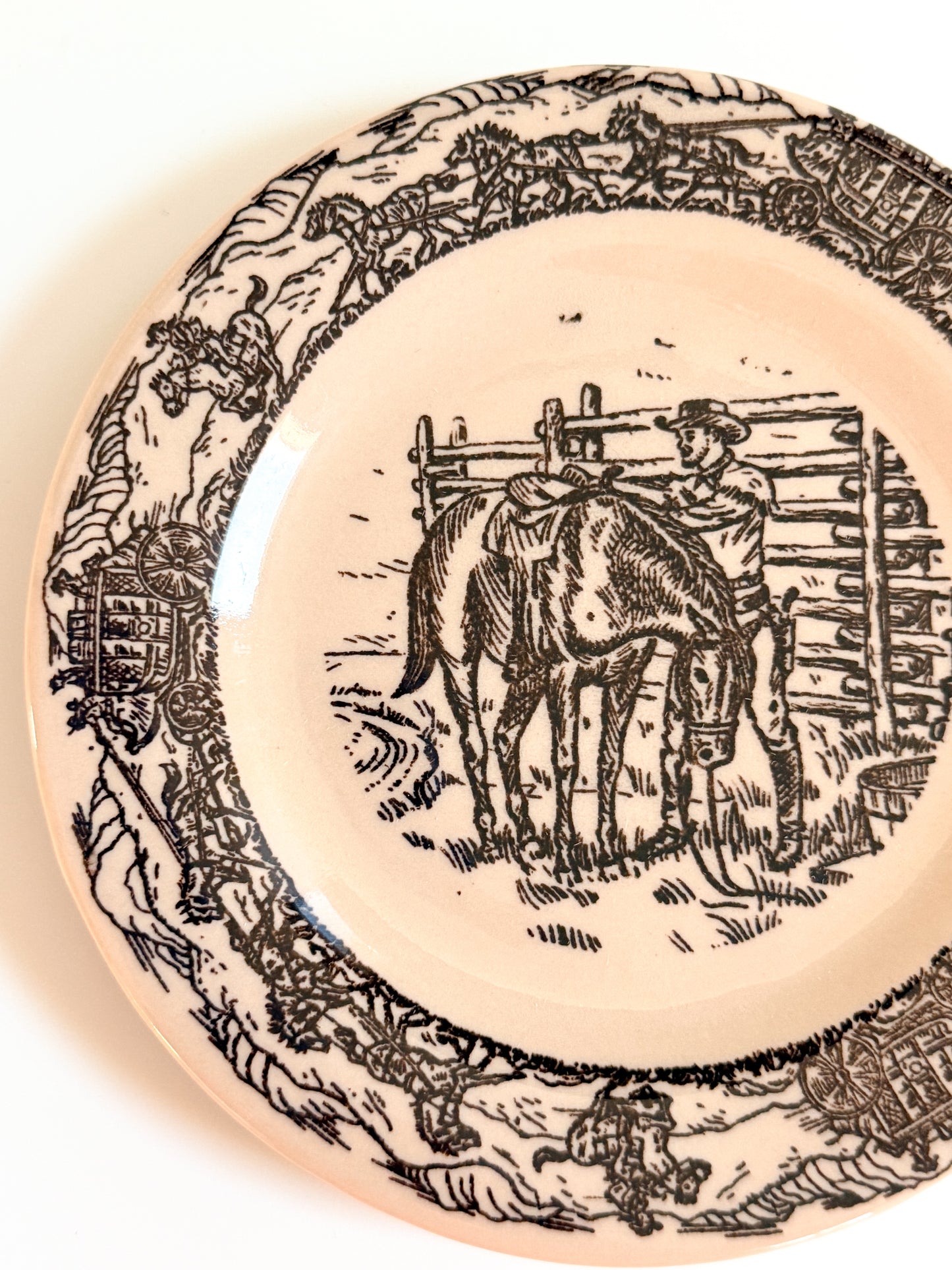 Vintage TEPCO Western Traveler Bread Plate