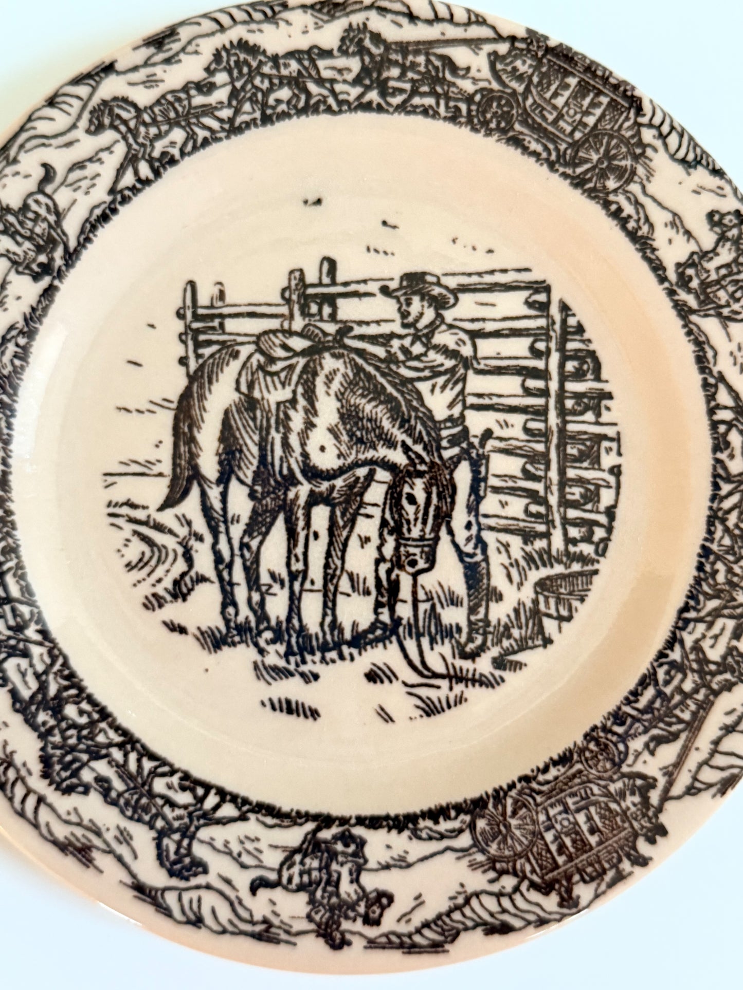 Vintage TEPCO Western Traveler Bread Plate