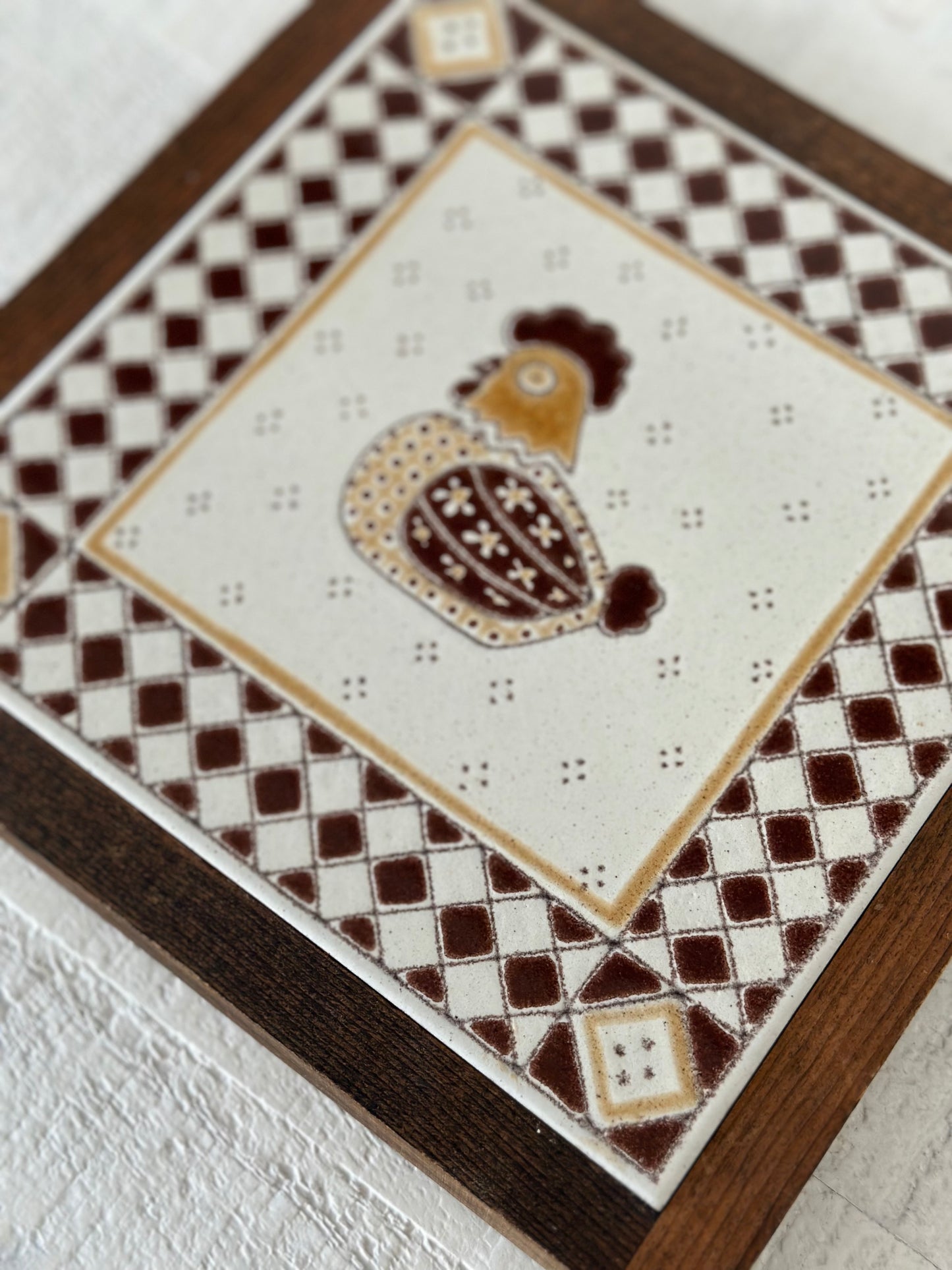 Vintage Chicken Tile Trivet