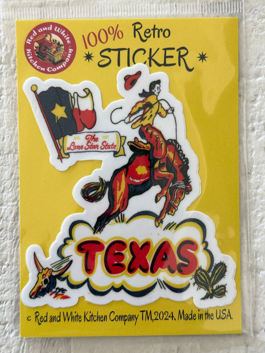 Vintage Style Texas Sticker