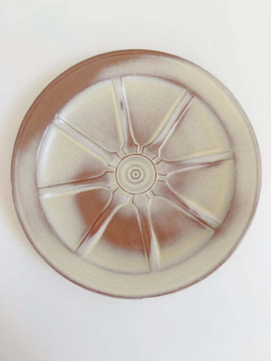 Vintage Frankoma Wagon Wheel Dinner Plate