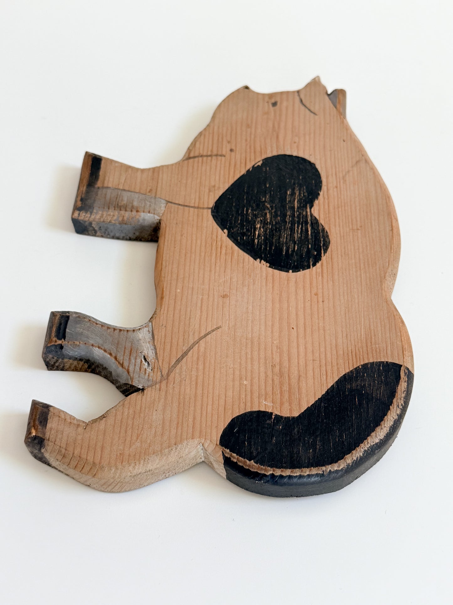 Vintage Wood Piggy