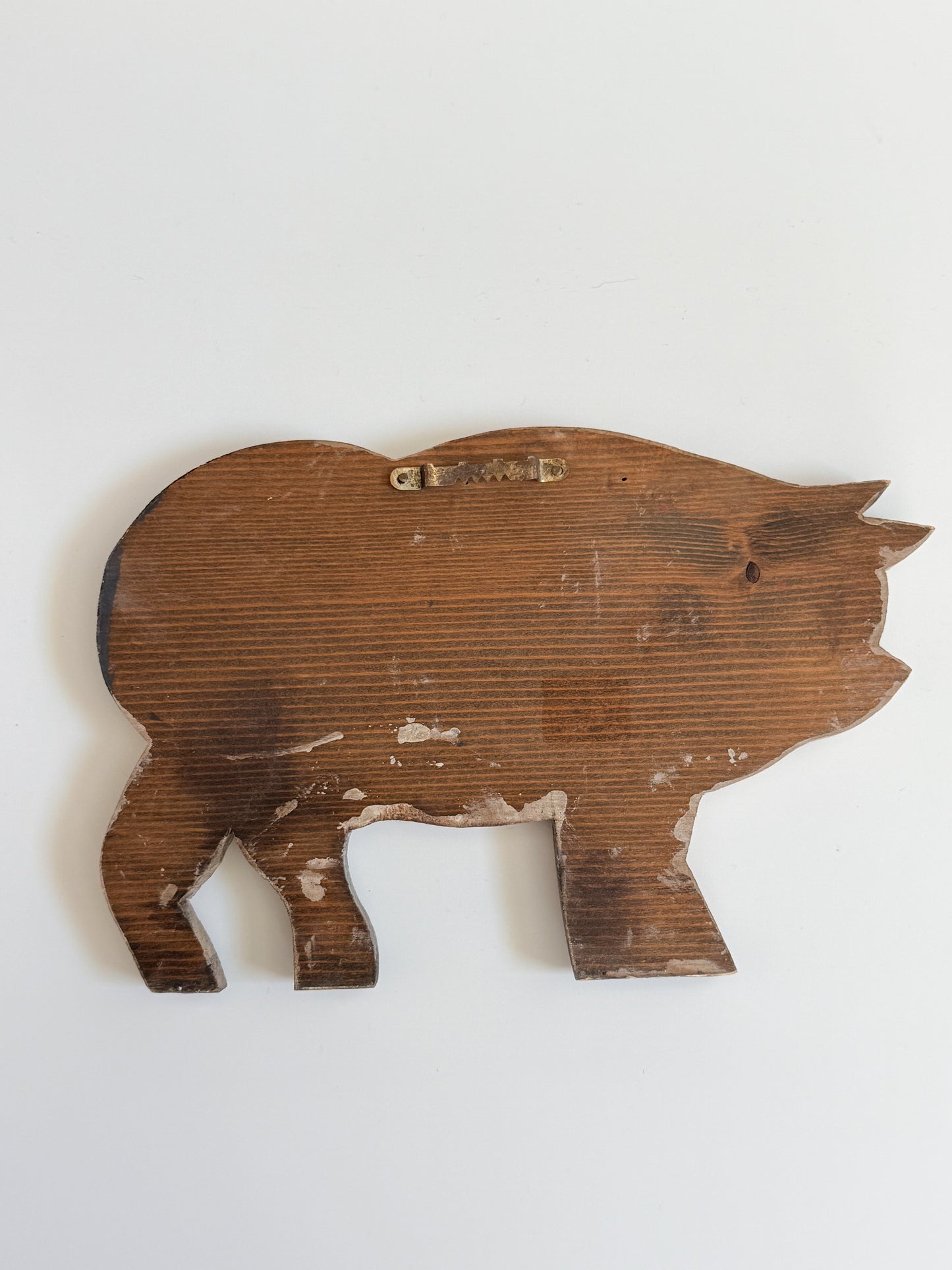 Vintage Wood Piggy