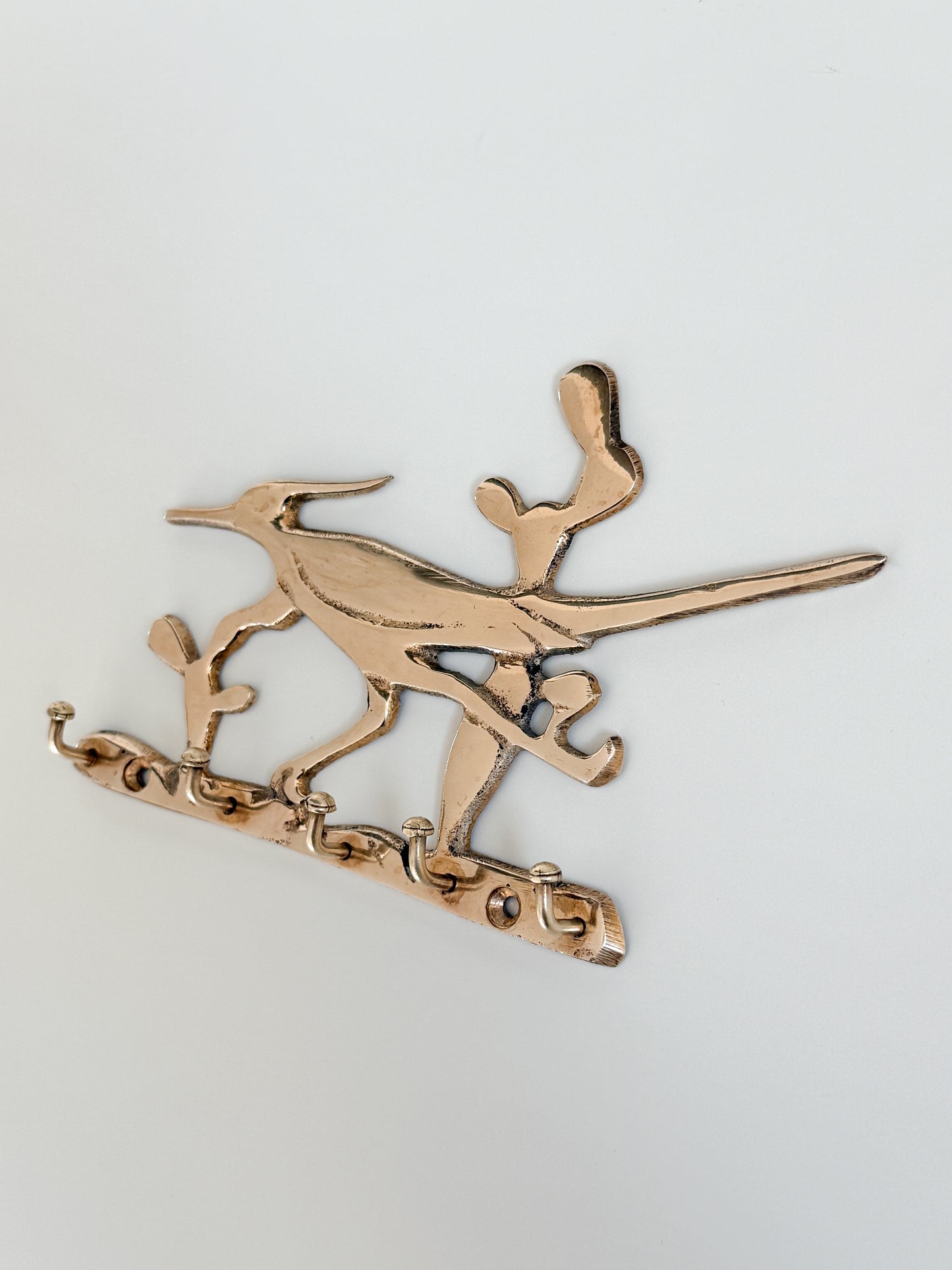 Vintage Brass Roadrunner Key Hook