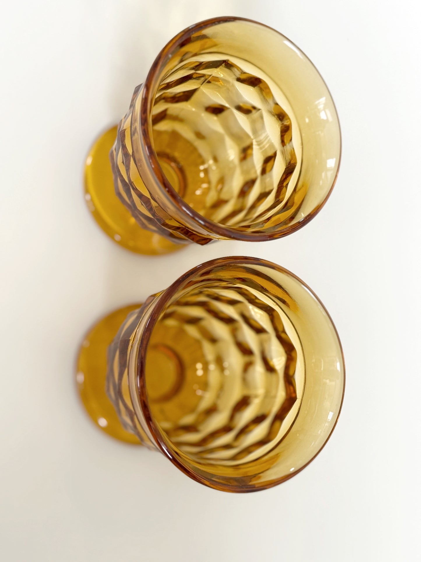Vintage Amber Glass Set