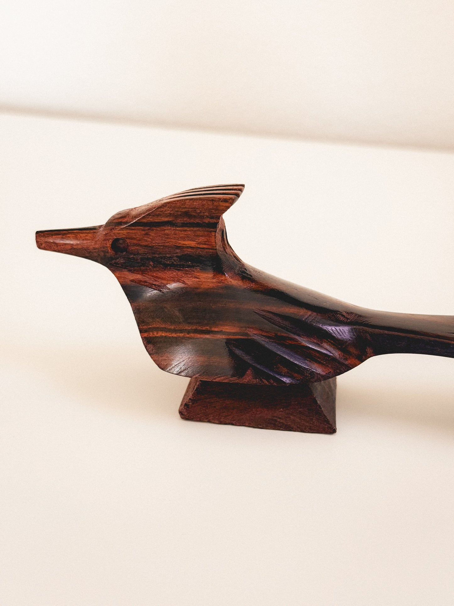 Hand Carved Ironwood Roadrunner
