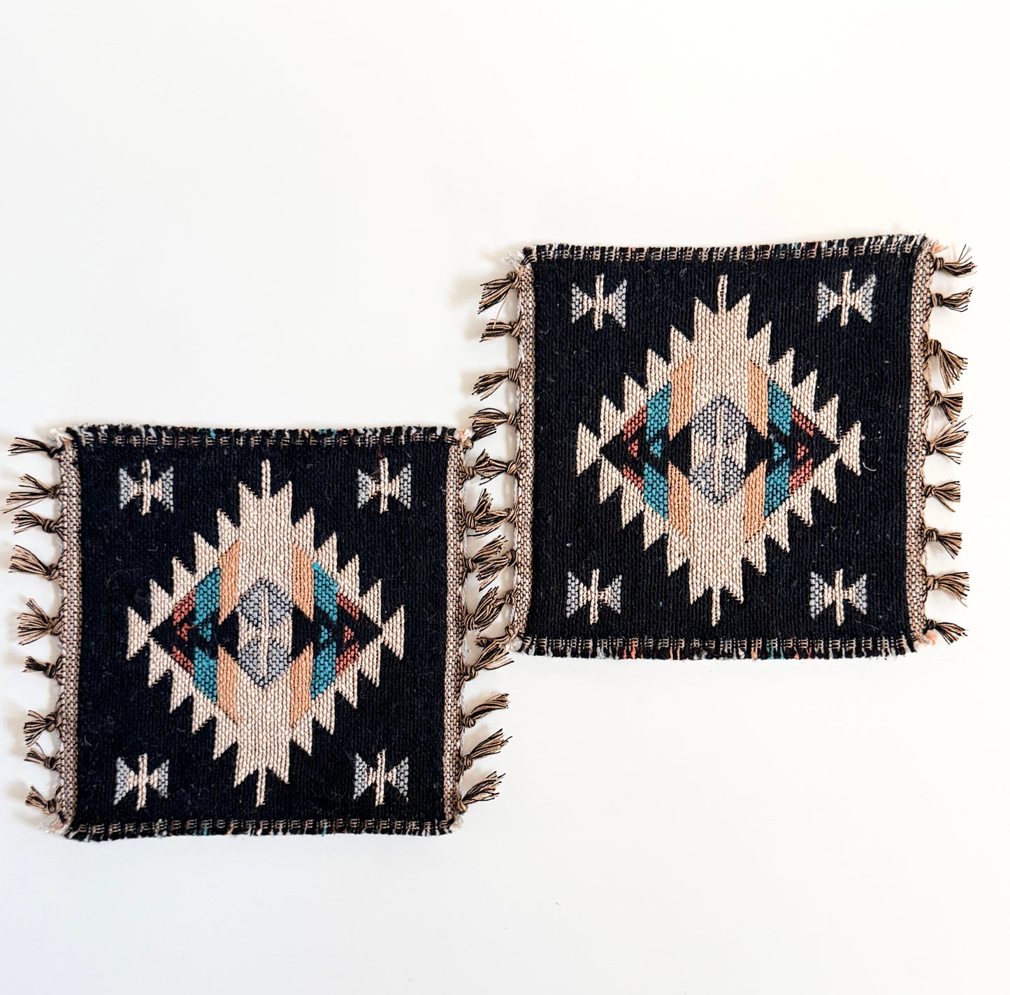 Woven Cotton Aztec Coaster Set