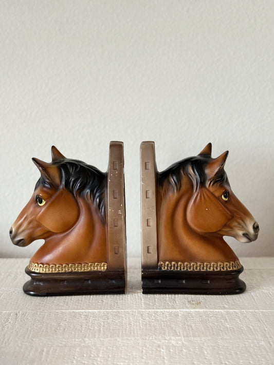 Vintage Horse Bookends