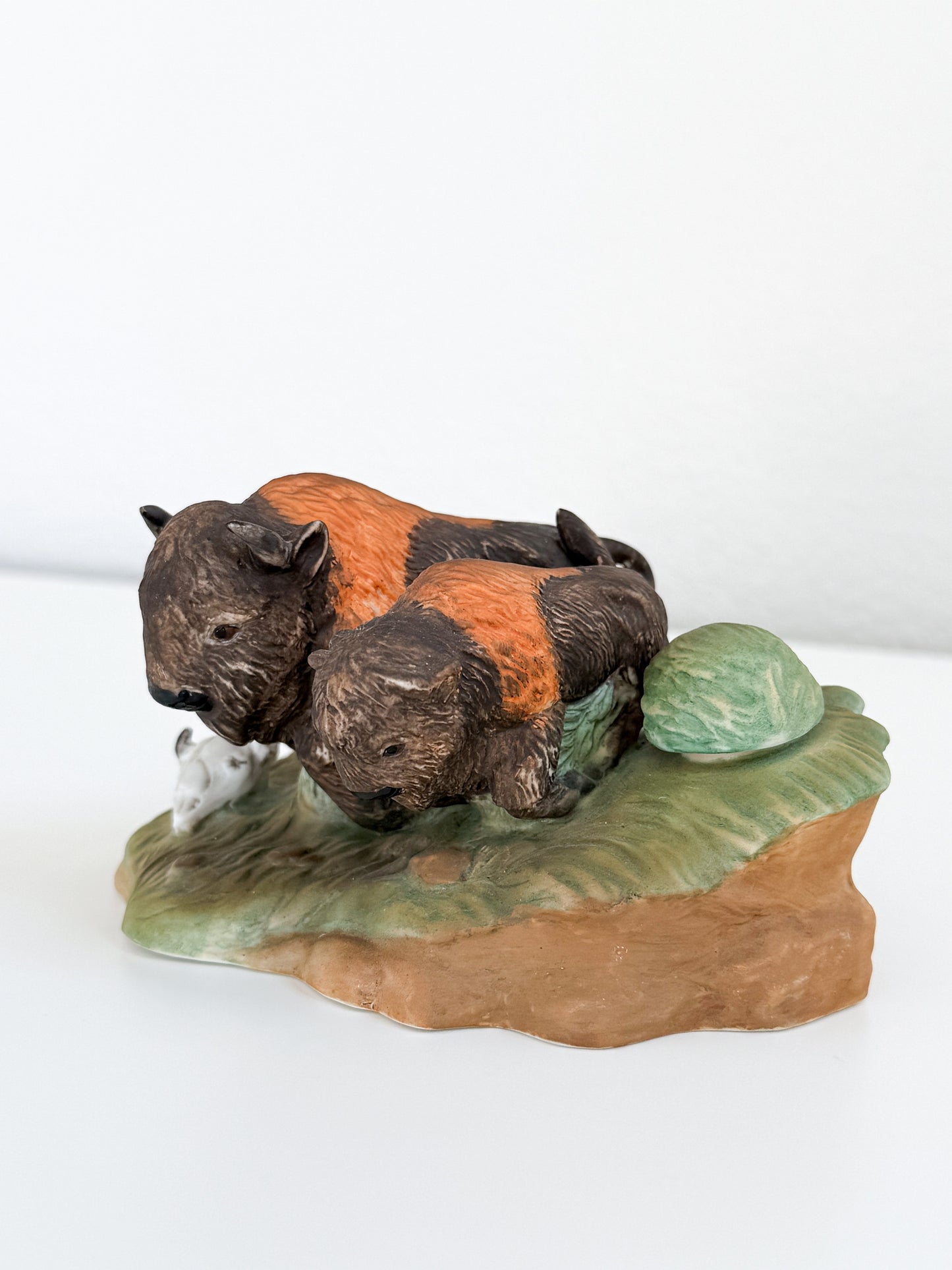Vintage 1982 Ceramic Buffalo Decanter