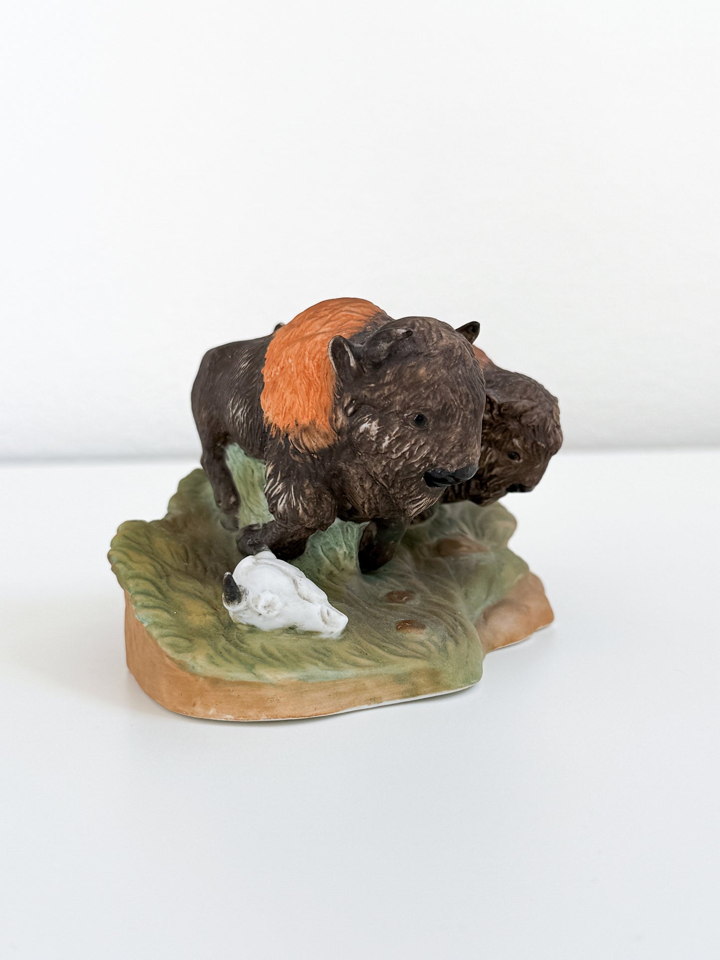 Vintage 1982 Ceramic Buffalo Decanter