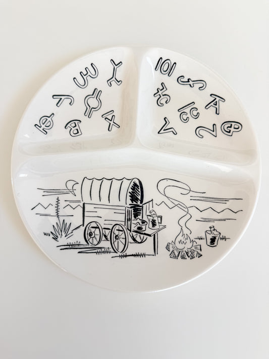 Vintage Western Divided Dinner Plate