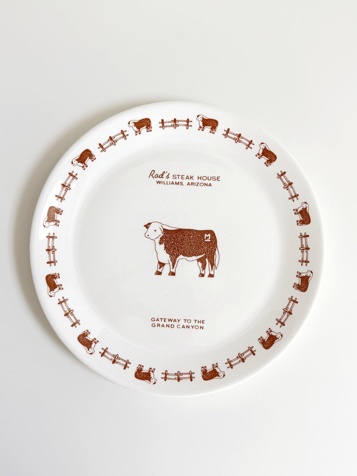 Vintage Rod’s Steak House Dinner Plate