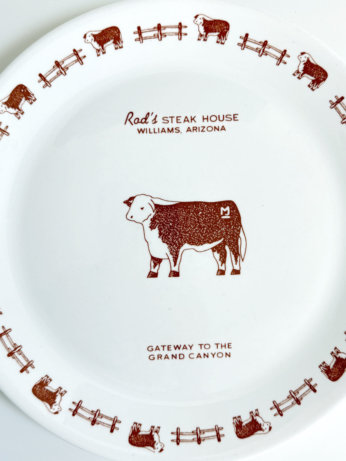 Vintage Rod’s Steak House Dinner Plate