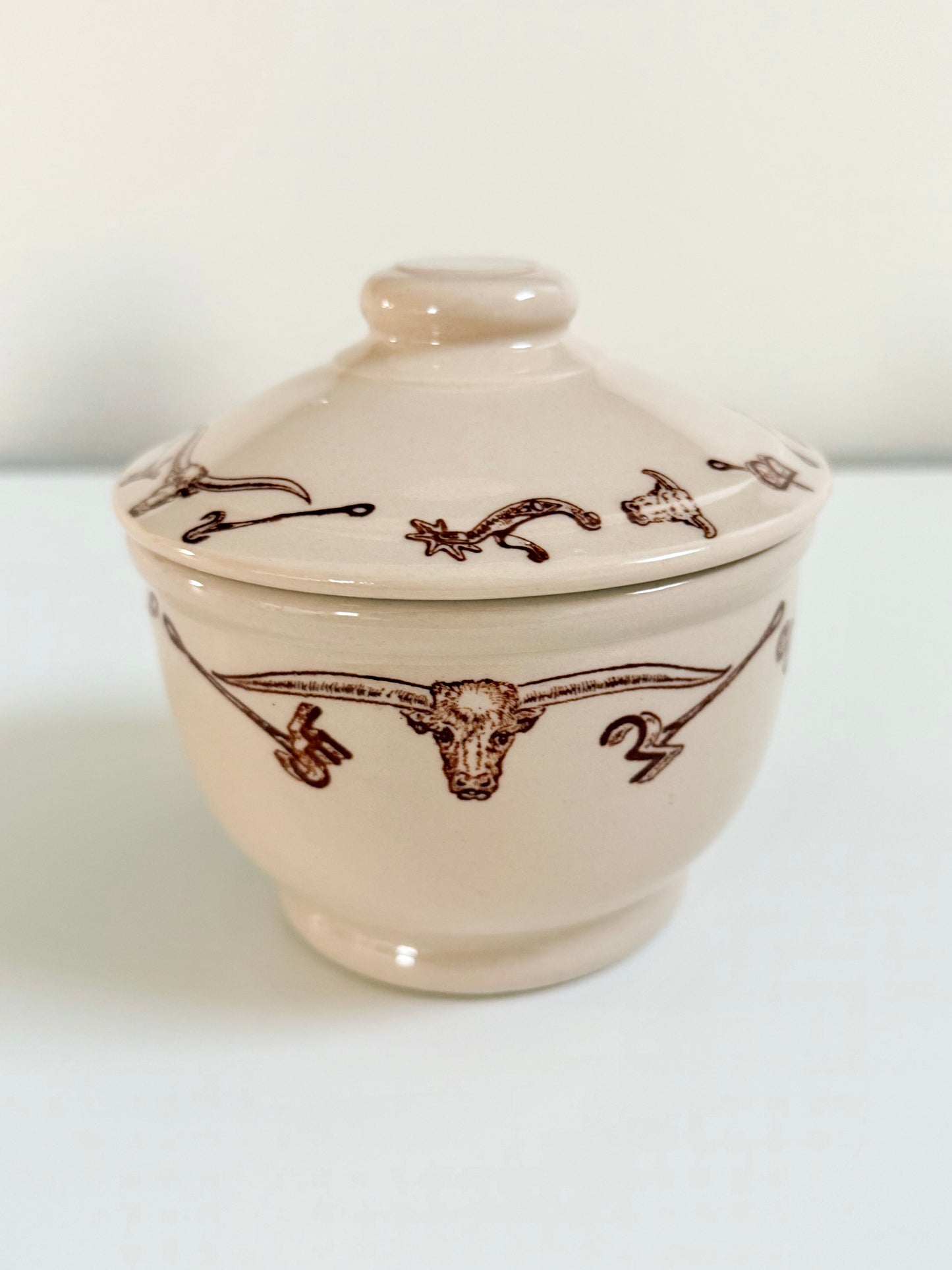 Vintage El Rancho Wallace China Creamer & Sugar Bowl
