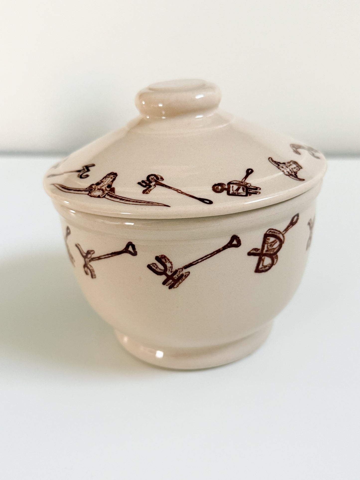 Vintage El Rancho Wallace China Creamer & Sugar Bowl