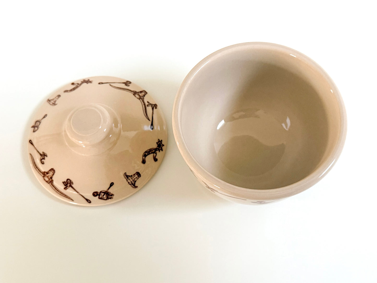Vintage El Rancho Wallace China Creamer & Sugar Bowl