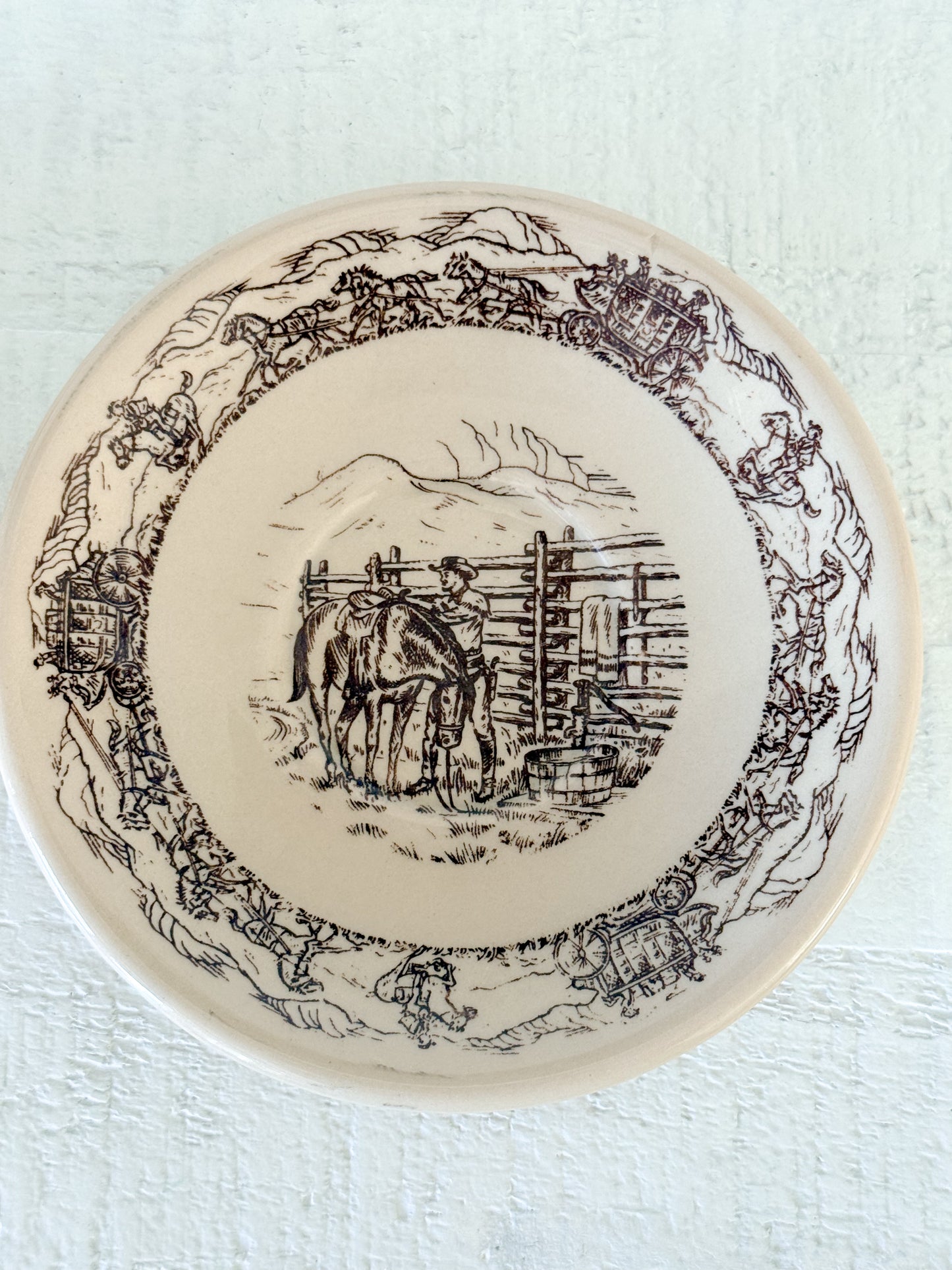 Vintage Tepco China Western Traveler Cup & Saucer