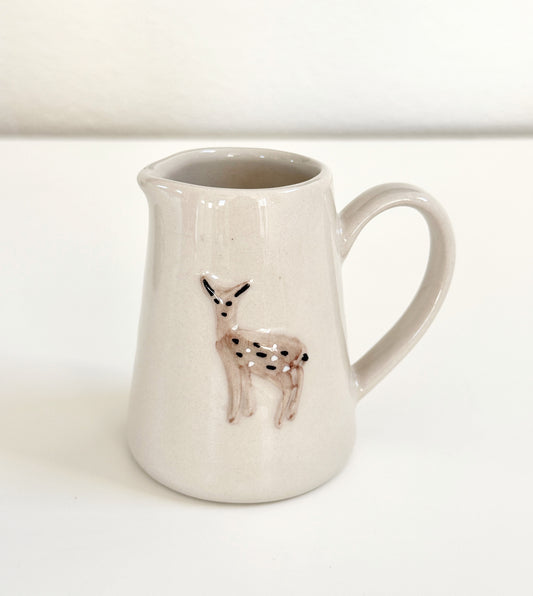Stoneware Deer Creamer
