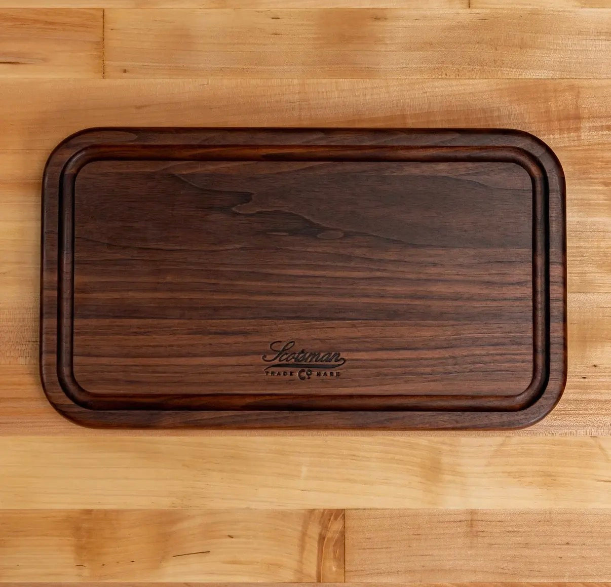 Walnut Rectangle Serving Board with Juice Groove