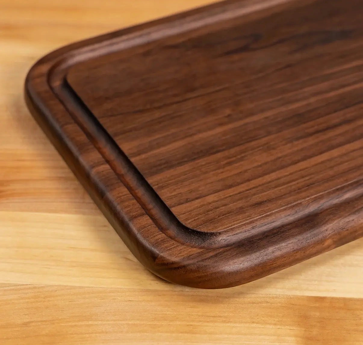 Walnut Rectangle Serving Board with Juice Groove