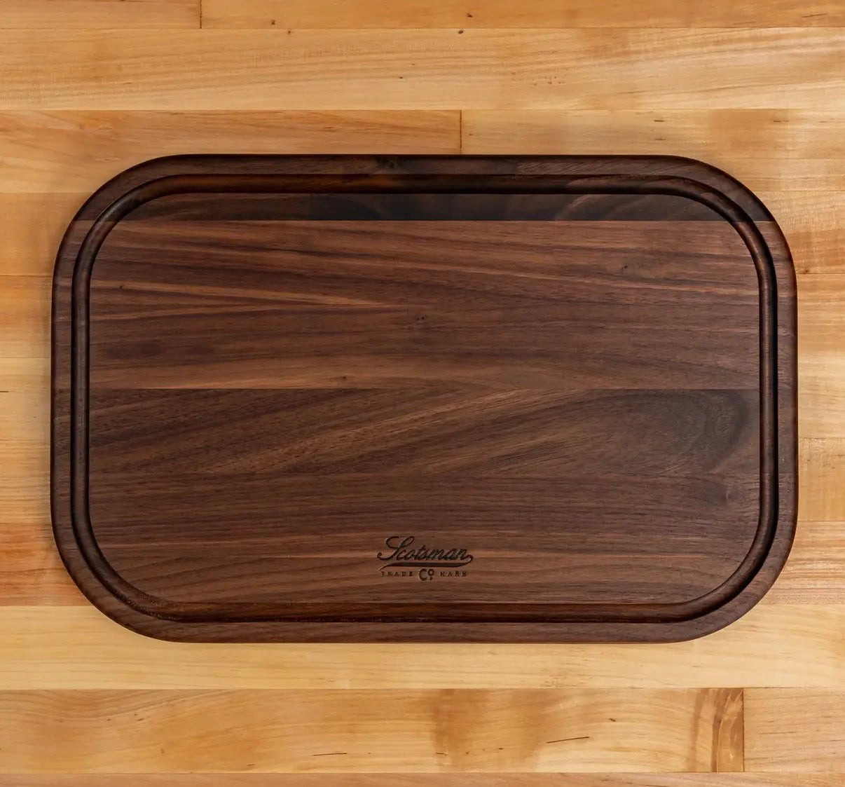 Walnut Rectangle Serving Board with Juice Groove