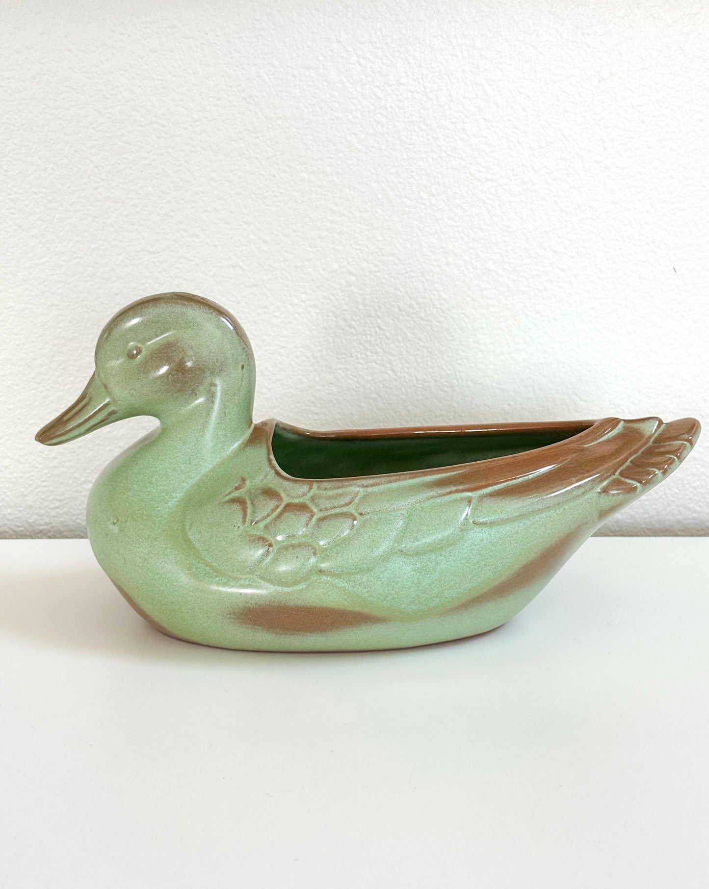 Green Frankoma Duck Planter