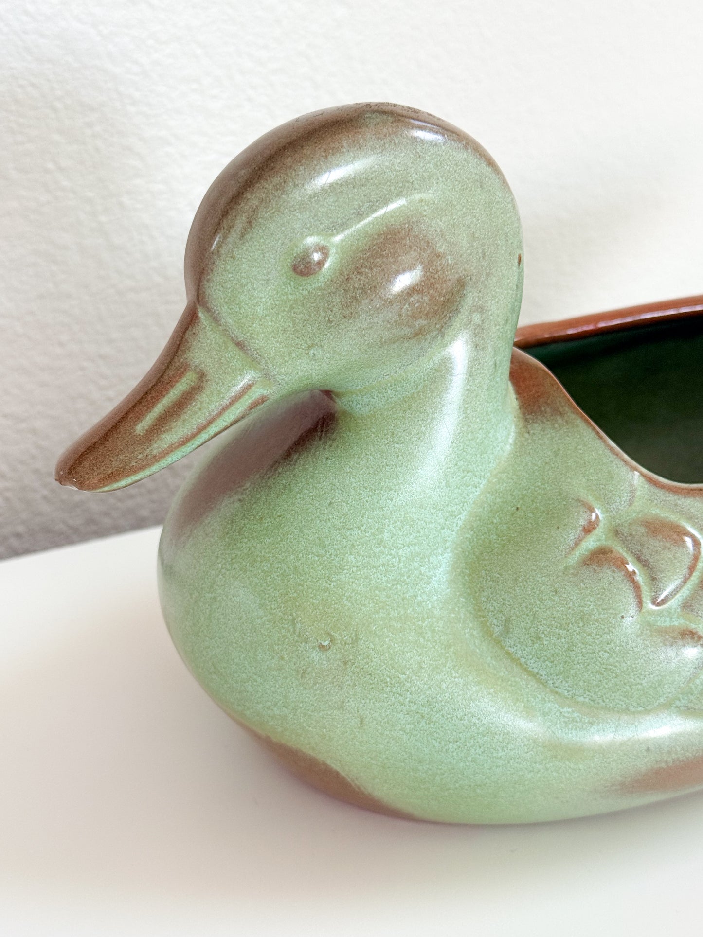 Green Frankoma Duck Planter