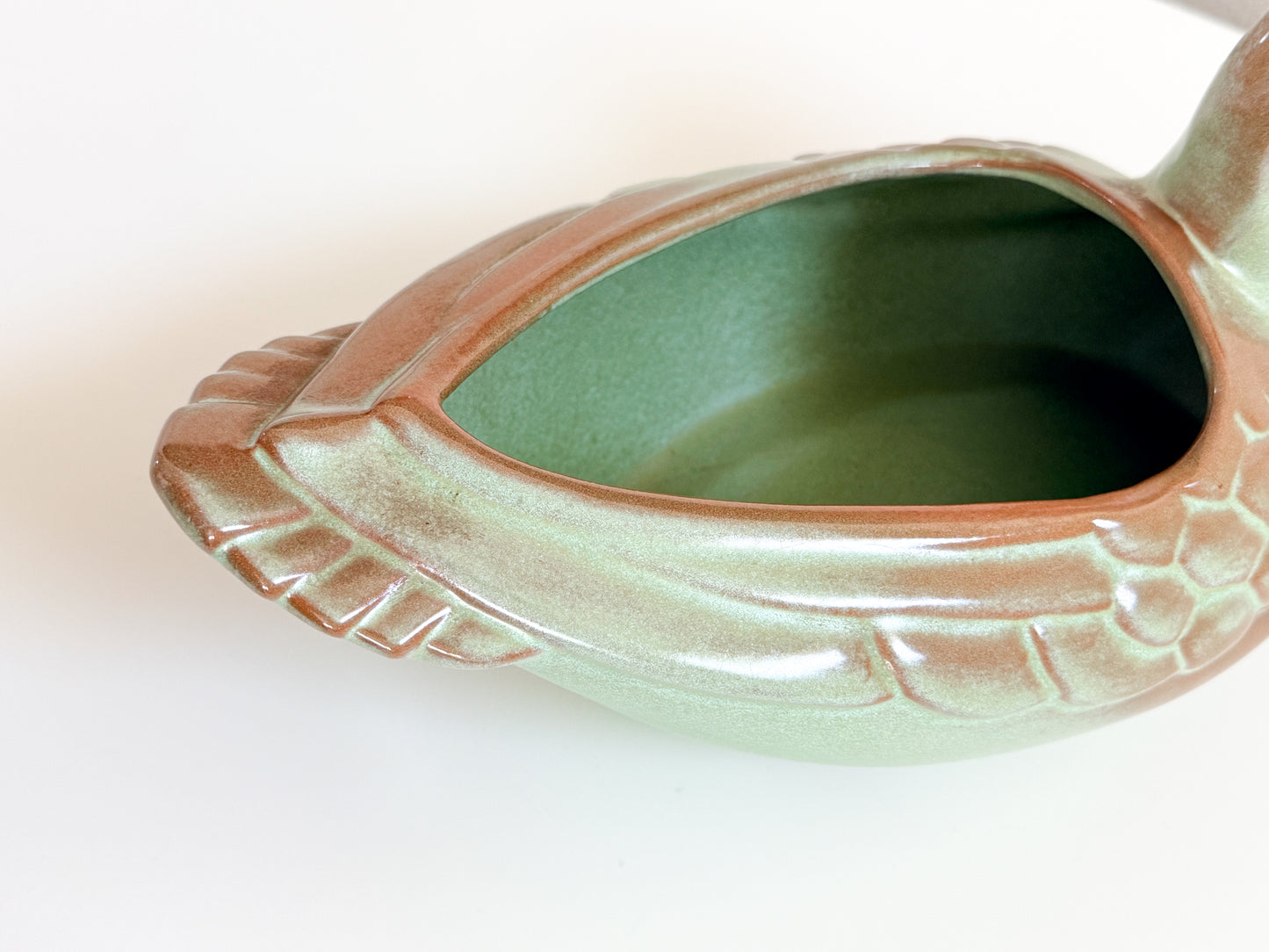 Green Frankoma Duck Planter