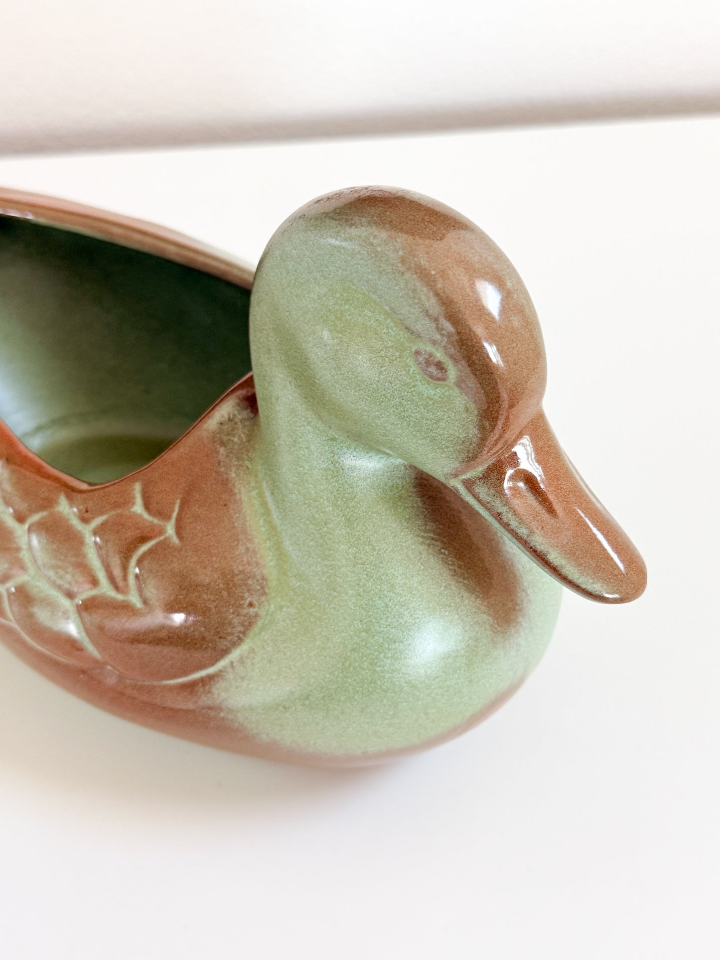 Green Frankoma Duck Planter