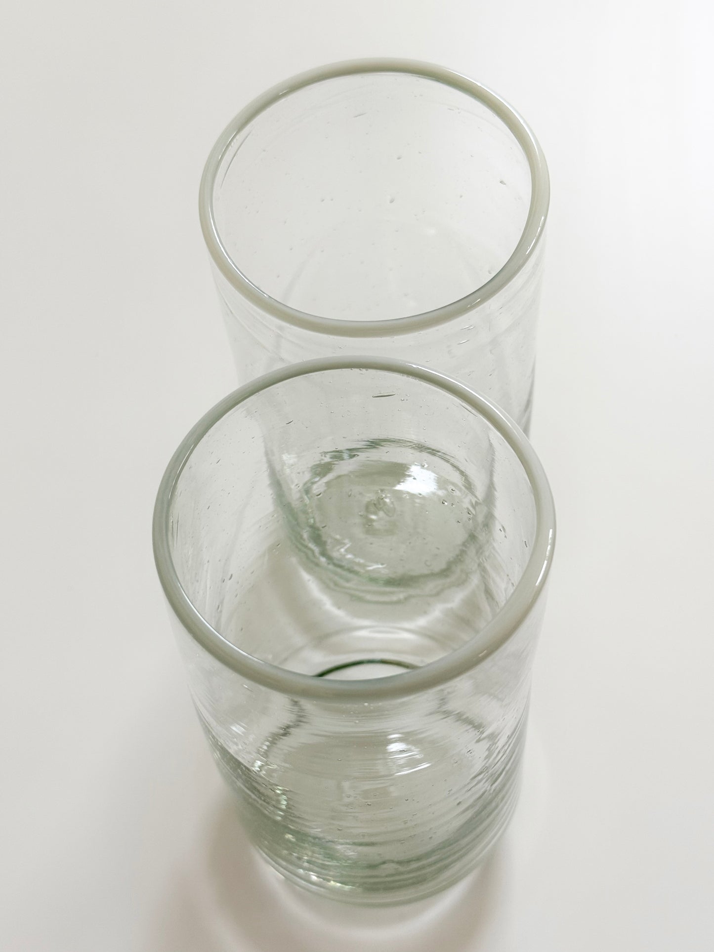 Cream Rim Stacking Glass Set