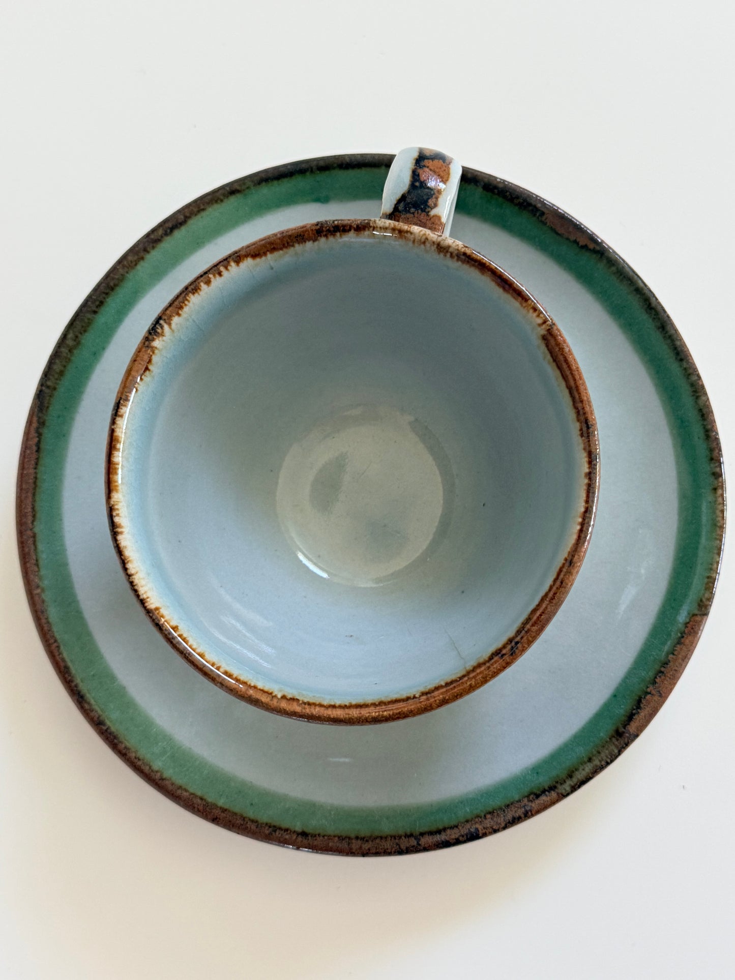 Vintage Tonalá Pottery Cup and Saucer