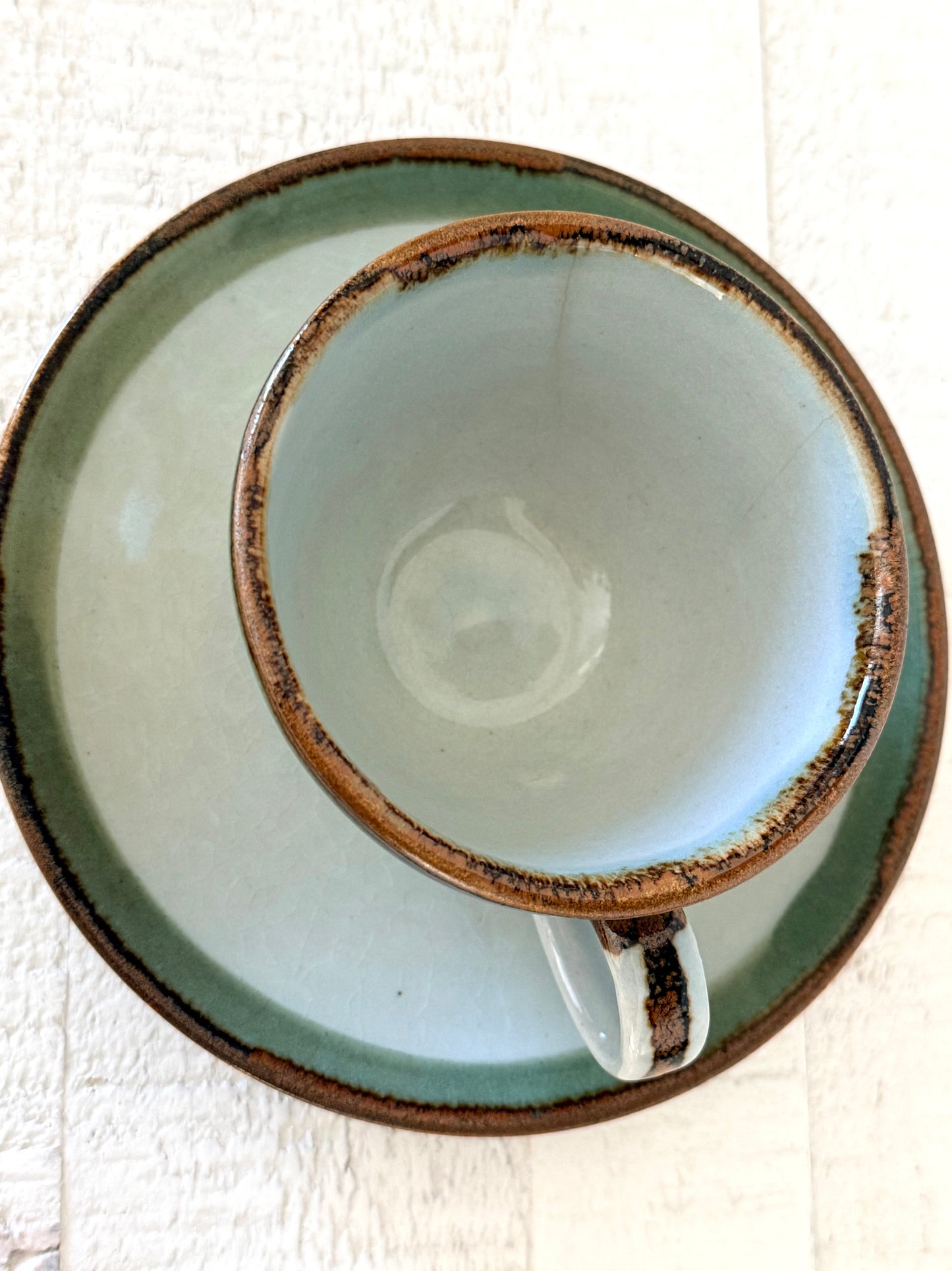 Vintage Tonalá Pottery Cup and Saucer