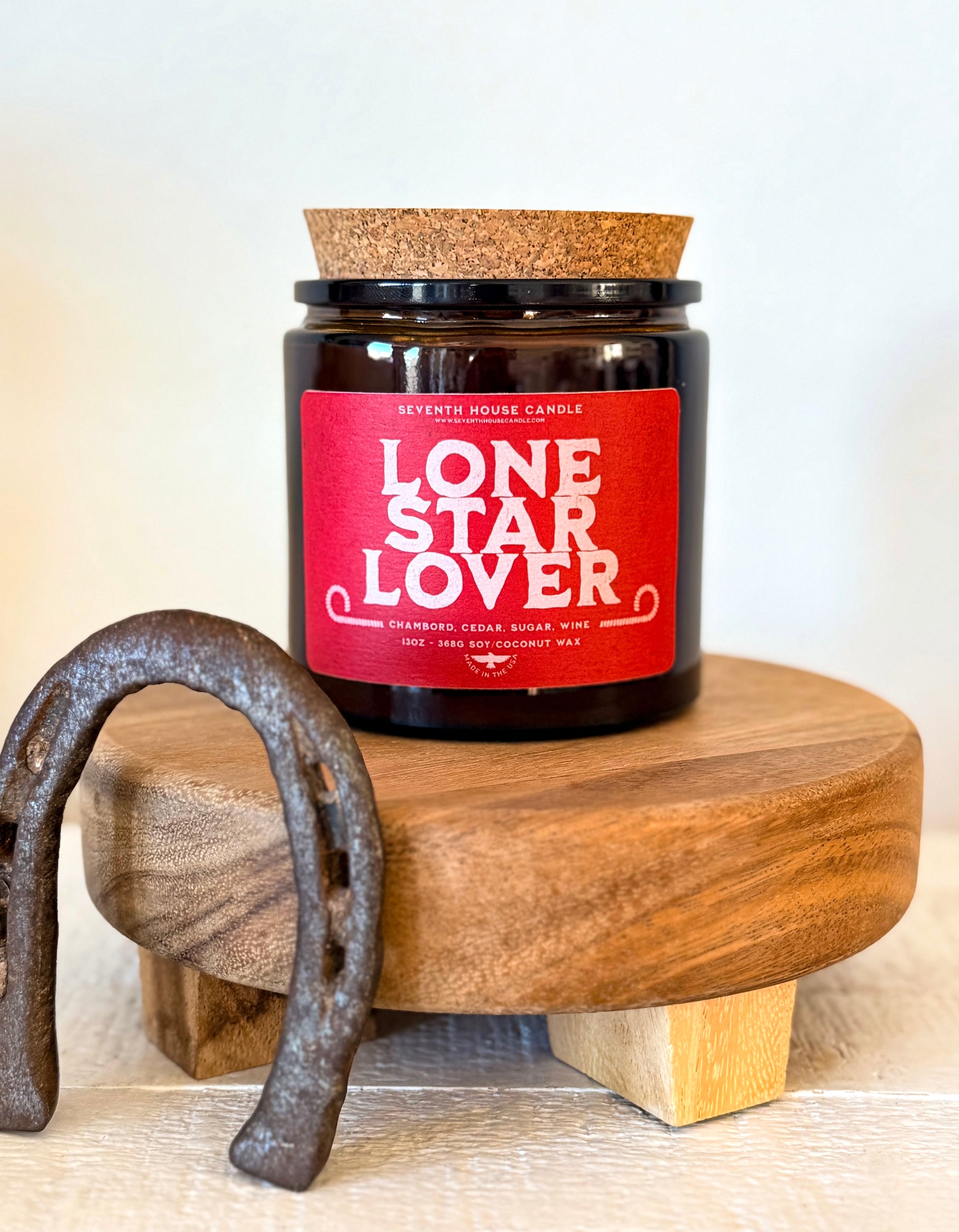 Lone Star Lover western candle with romantic Valentine’s Day vibe