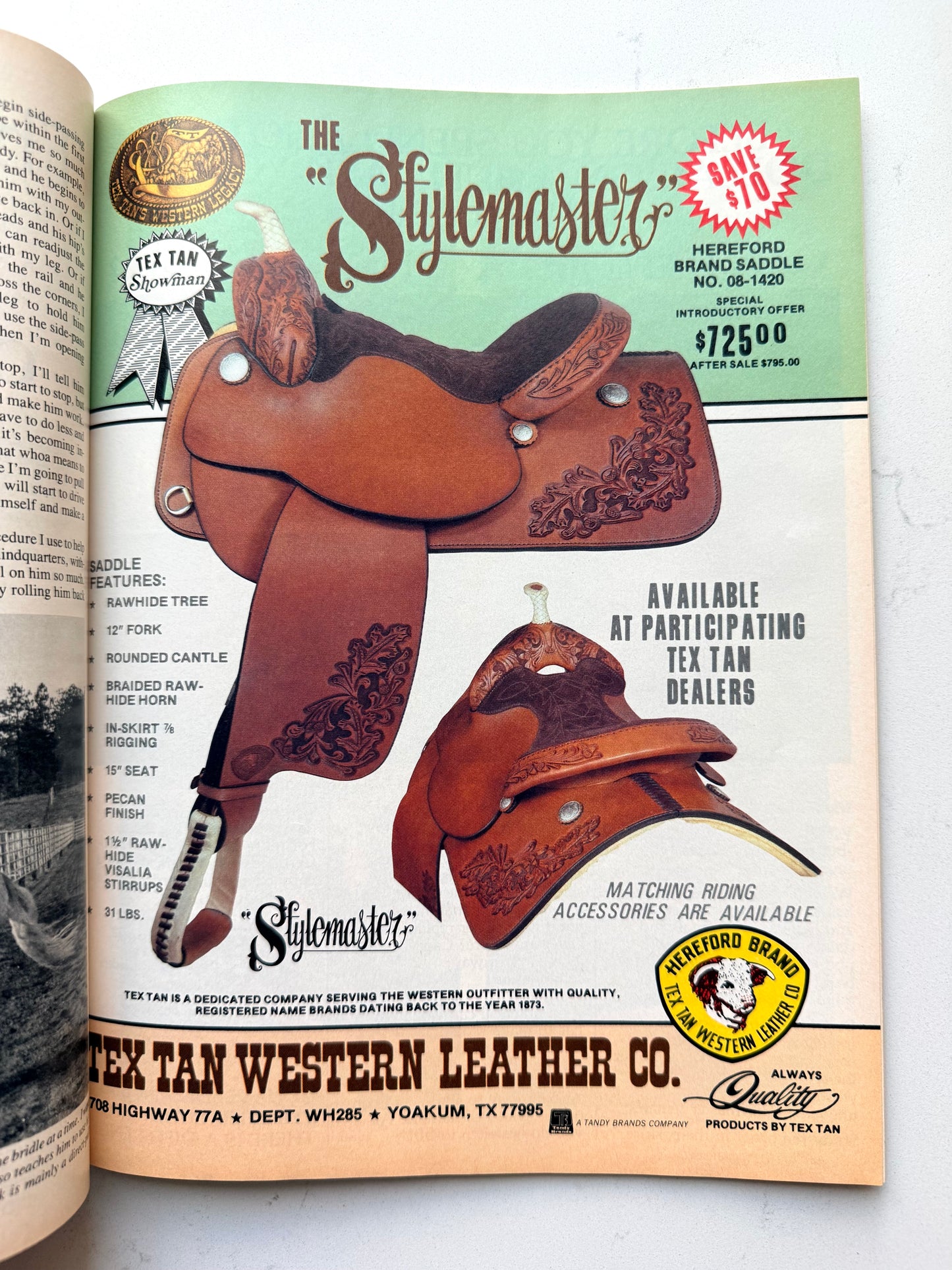 Vintage Western Horseman Magazine 1985