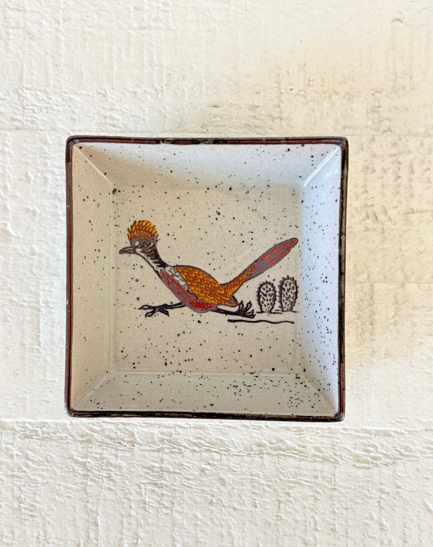 Vintage Roadrunner Ring Dish (Square)
