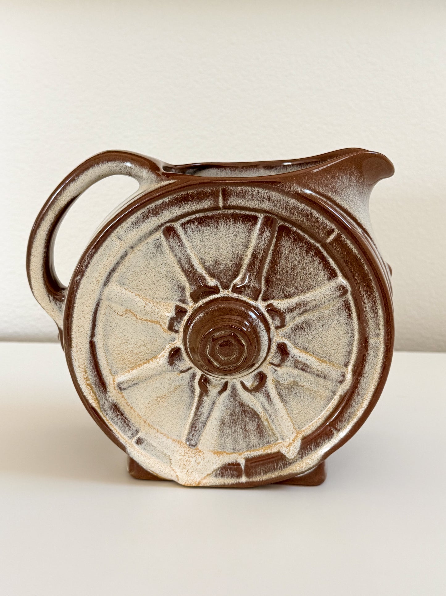 Vintage Frankoma Wagon Wheel Pitcher