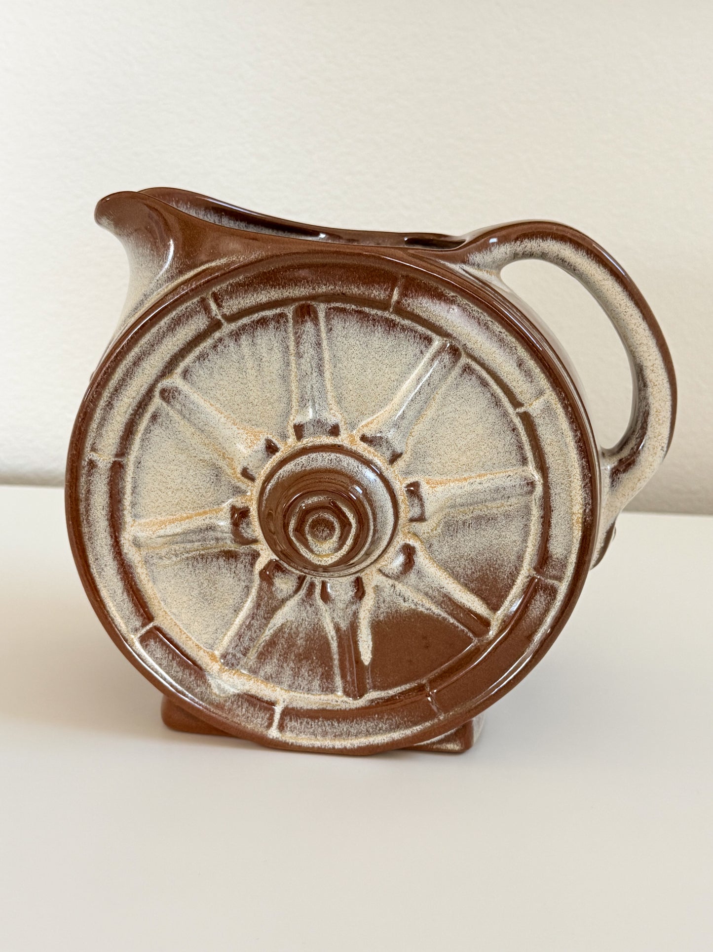 Vintage Frankoma Wagon Wheel Pitcher